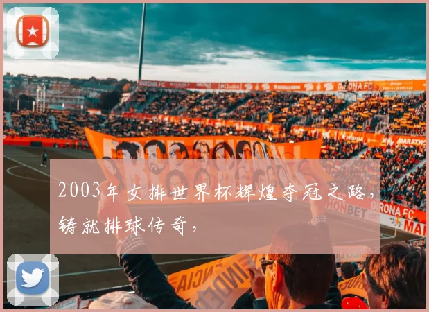 2003年女排世界杯辉煌夺冠之路，铸就排球传奇，